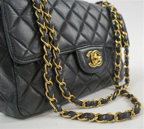 chanel handbag black quilted|chanel black handbag chain strap.